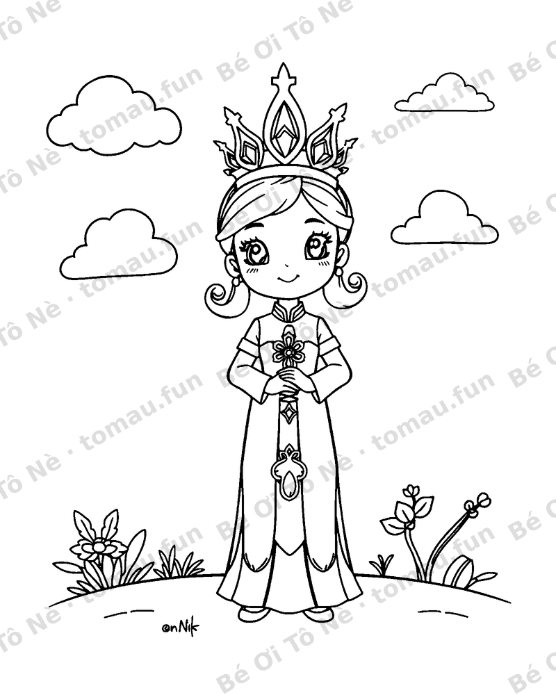 Công chúa Việt với vương miện phượng hoàng
