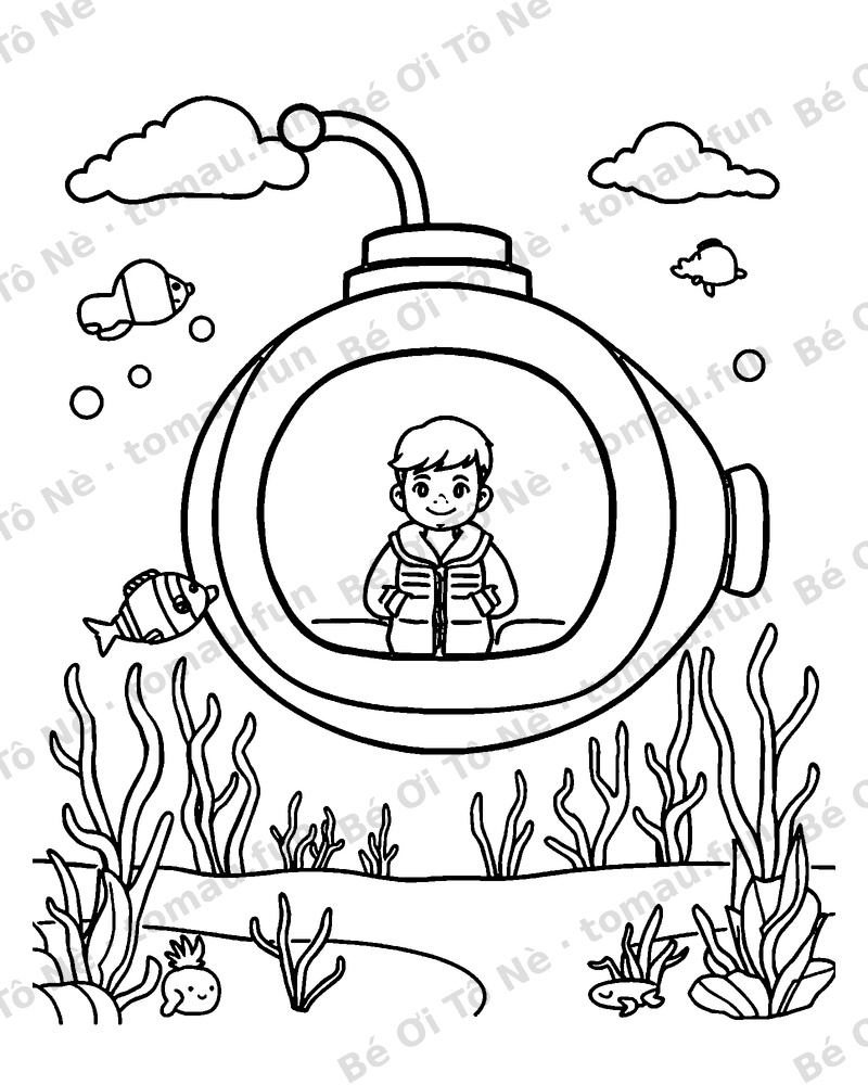 Tàu ngầm khám phá dưới lòng đại dương