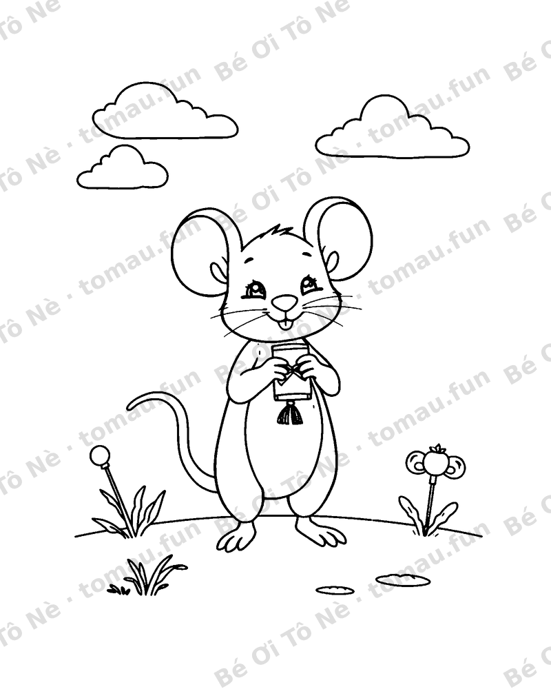 Con chuột xơi quà ngày Tết