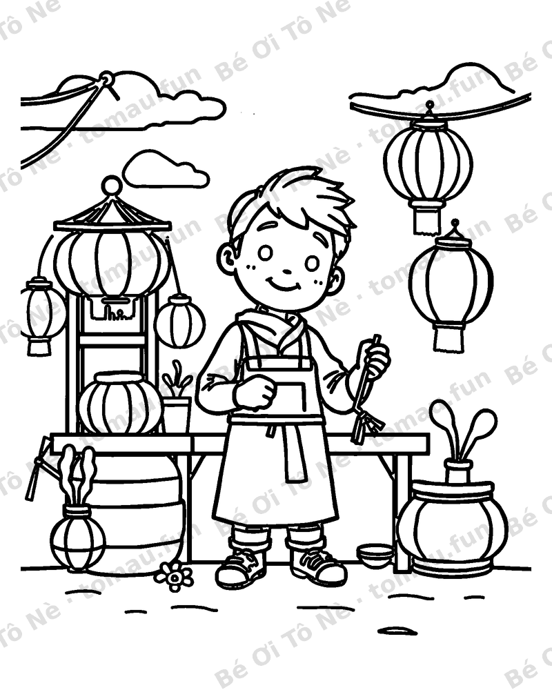 Người thợ làm đèn Trung Thu