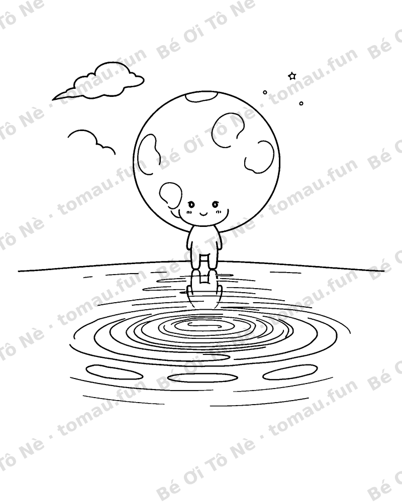 Bóng trăng trên mặt nước