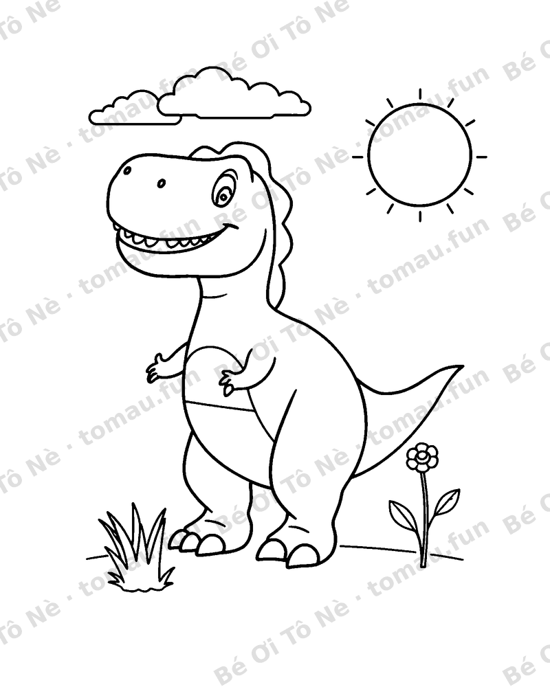 Khủng long T-Rex cười tươi